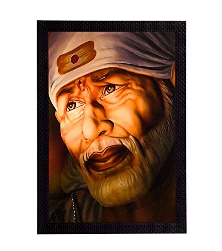 Pintura Sai Baba Raso Matt decorativa Ley 017 cuadro con textura de madera sintetica UV