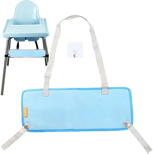 ZYSM High Chair Footrest, Portable Adjustable Non-Slip 600D Polyester Fiber Ice Silk Fabric Foot Rest, Knitting Footrest Compatible with Ikae Baby HighChair Accessories (Blue), 1.0 Count