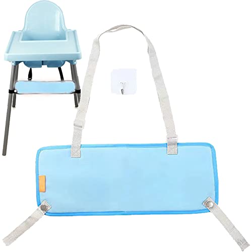 Zysm High Chair Footrest, Portable Adjustable Non-Slip 600D Polyester Fiber Ice Silk Fabric Foot Rest, Knitting Footrest Compatible With Ikae Baby Highchair Accessories (Blue), 1.0 Count #TOP2