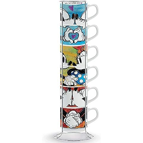 Juego de tazas de café expreso Egan Sweet Love y Metalrack Cover
