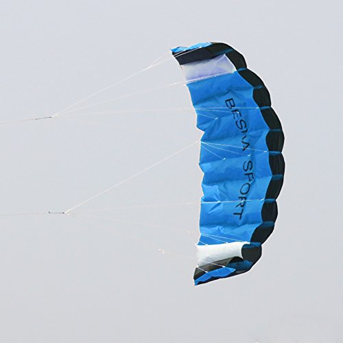 Besra Huge 74Inch Dual Line Parachute Stunt Kite With Flying Tools 1.9M Power Parafoil Kitesurfing Training Kites Outdoor Fun Sports (Blue) #TOP2
