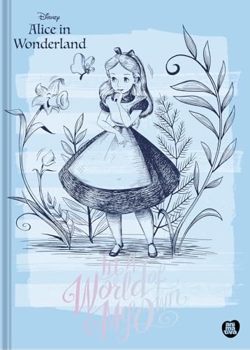 Caderno Colegial Costurado Animativa, 160 folhas, Capa Dura - Hot Stamping, Alice in Wonderland, Pac