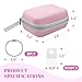 gjulrfu Card Case for Yoto cards, Hard Portable Card Case with Zipper & for Yoto Card Keyring Loop Holder Card Tabs, Travel Carrier Kids Toy Storage Organiser Tidy Mini Card Storage (Pink)