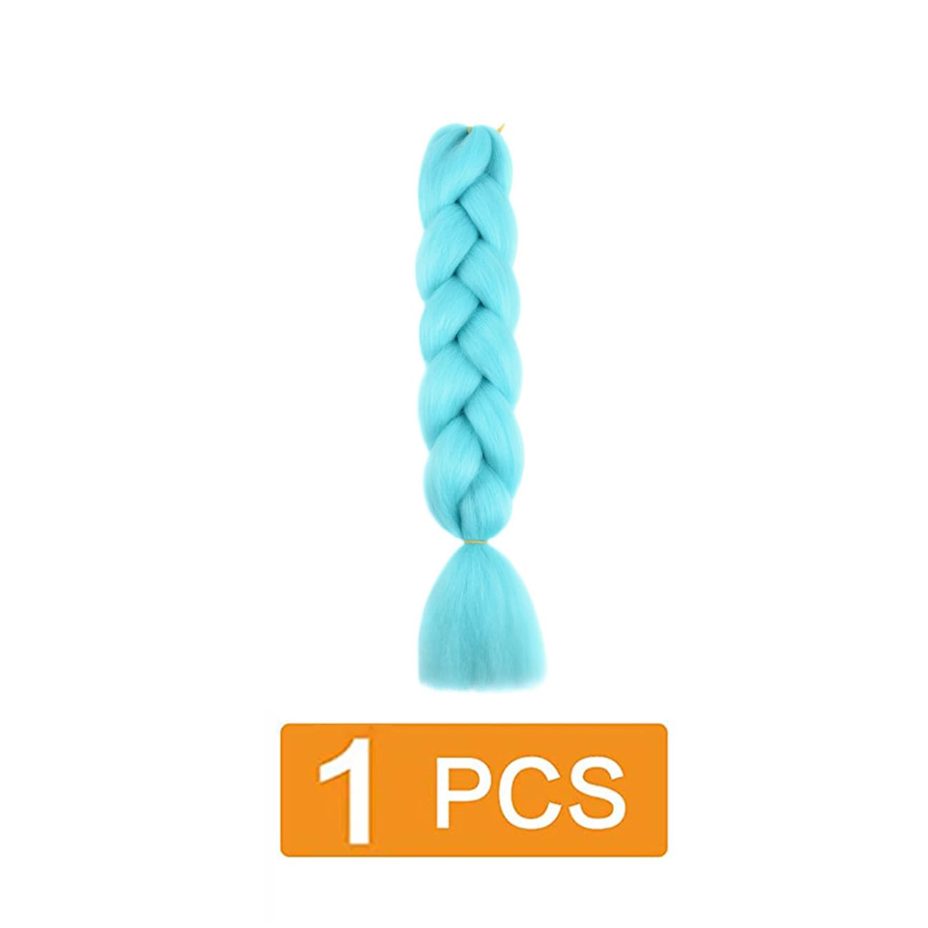 Prinfantasy Jumbo Warkocze Do Przedłużania Włosów, Sztuczne Włosy Syntetyczne, Afro, Niebieskie, 60 Cm (24"), BZ032