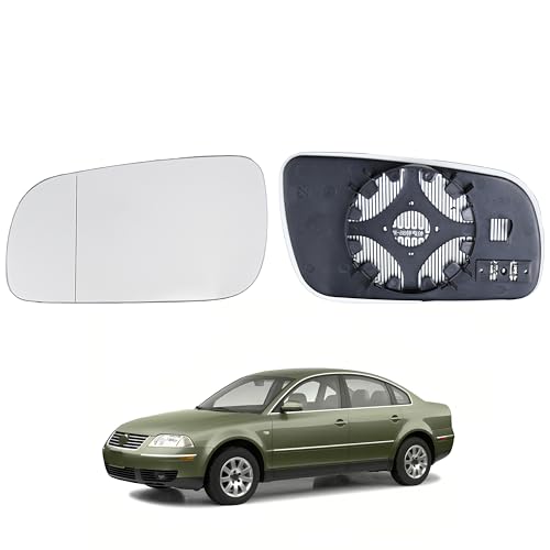 Left Side Mirror Glass Replacement Fits For VW Golf MK4 Bora Passat 09/1998-06/2004,Heated Mirror Replace 1J2857521