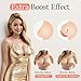 Auftl Double-Sided Sticky Bra Pads Inserts, Invisible Lift Push Up Adhesive Boob Breast Pads for Women, Ultra Instant Lift Waterproof Silicone Bra Cups for Sports Swimsuits Dress, A-D Cup