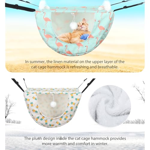 Unittype 2 peças de rede para gaiola para gatos, cama para animais de estimação, camada dupla, macia