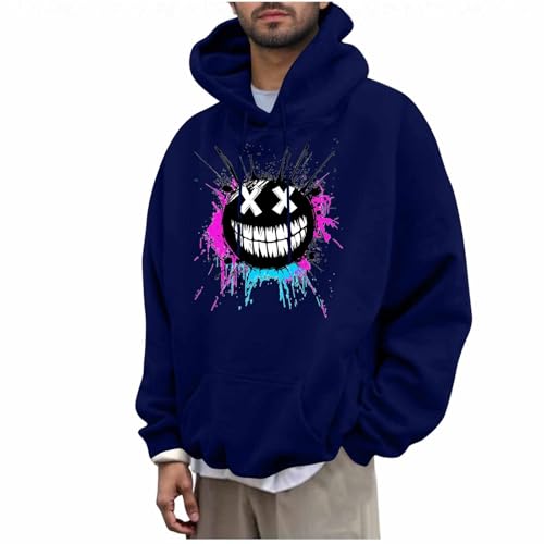 KOG Hoodie für Herren Warme Kapuzenpullover Mode Motiv Hooded Sweatshirt...