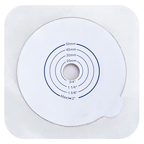 OSTUPMED 5PCS Adhesive Stoma Skin Barriers for Two Piece Ostomy Drainable Pouches Cut to Fit 3/4