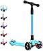 HAO DAMAI Altezze Regolabili Glide Kick Scooter - Extra Largo PU. Scooter a Ruote Luminose, for Bambini da 3-12 Anni