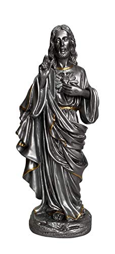 Sacred Heart Of Jesus Christ Lord Catholic Religious Gifts 10 Inch Pewter Tone Statue Figurine Decoration #TOP30