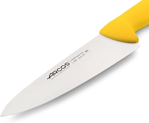 Miniatura 3 de Arcos Cuchillo de chef de acero inoxidable nitrum de 8 pulgadas y hoja de 7.874 in. Cuchillo de cocina profesional multiusos. Mango ergonómico de