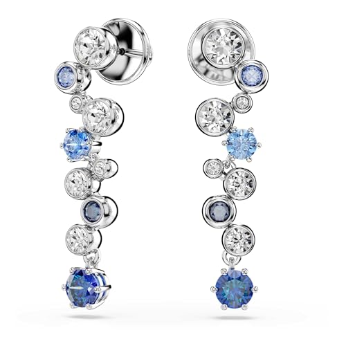 Swarovski Orecchini Constella, Misura Mista, Blu, Placcatura Rodio - 2