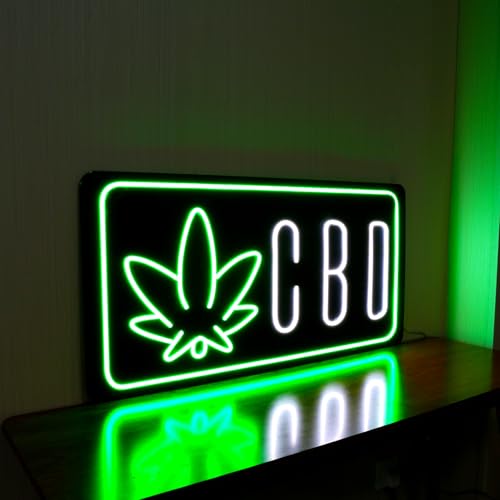 35"x18" Extra Large LED CBD Sign for Business, Super Bright Unique Design with Sturdy Chain, High Visibility for Stores Retail Shop Window by Yealusen - Used condition - Image 4