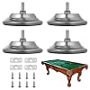 Billiard Table Leg Levelers, 4 Pcs Pool Table Leg Leveling Risers 5D with Adjustable Height, Robust Metal Table Leveling Feet for Billiard Tables, Ping-Pong Tables, Soccer Tables