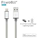 [MFi Apple Certified] PowerBot® PB305 Smart LED Lightning Sync & Charge USB Cable, High-Performance 2-in-1 Function, LED Light Charging Indicator, High-Quality Braided Cable Design