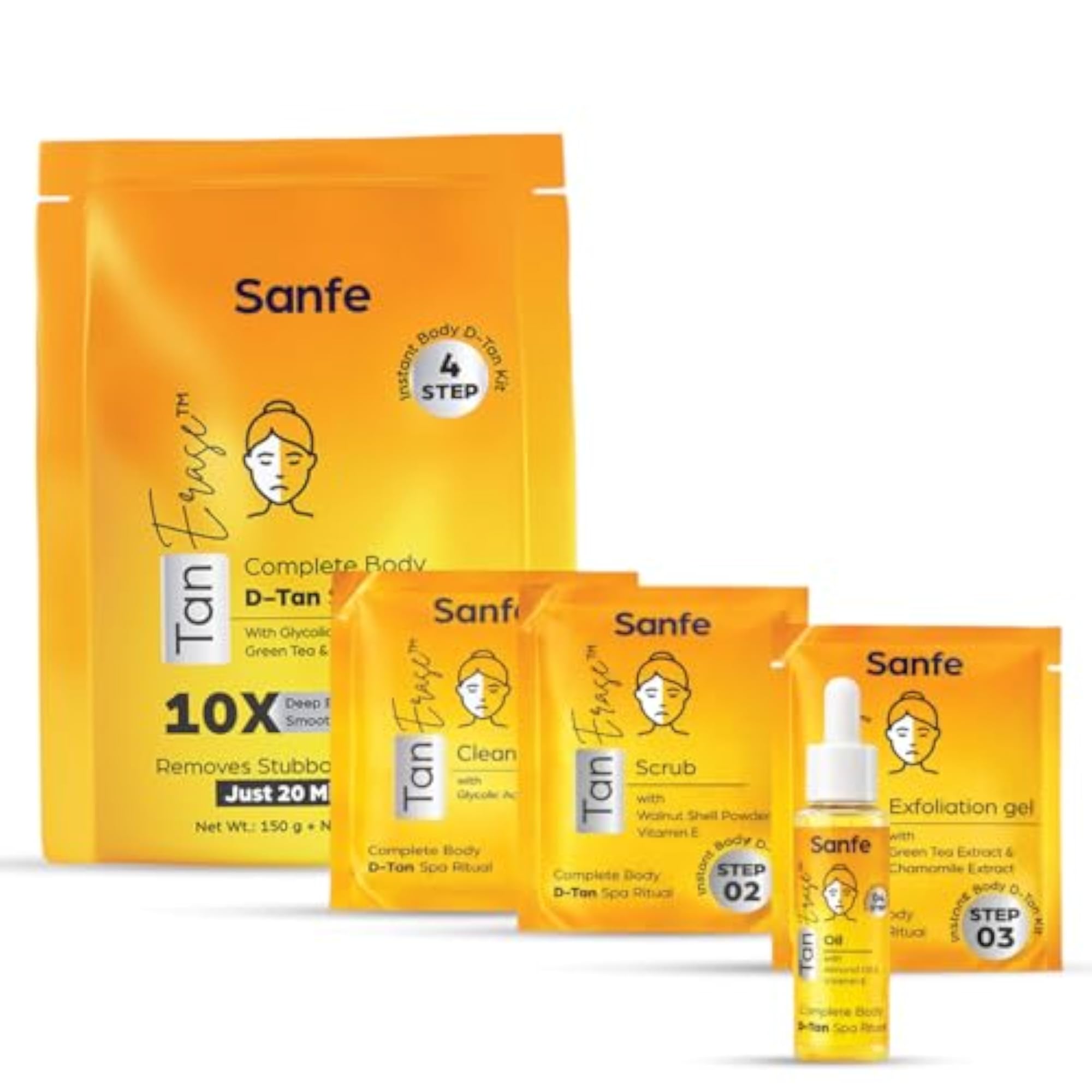 Tan Erase Complete Body D-Tan Kit for Spa Ritual
