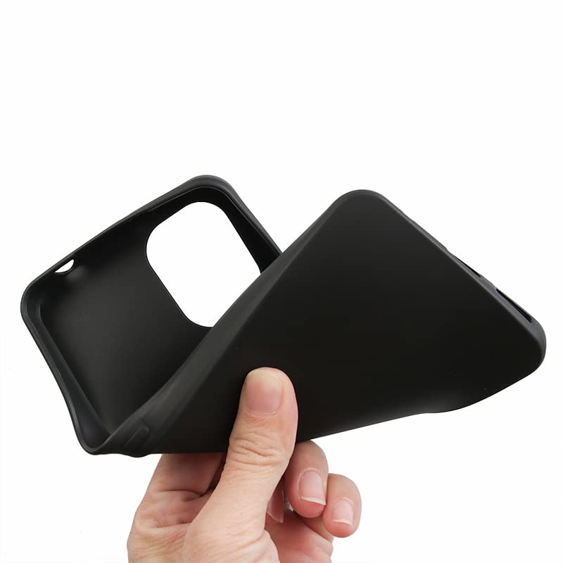 Qiinogow Cover Compatibile con Samsung Galaxy A13 4G/5G/A04s/M13 5G, Custodia per Telefono Slim Fit con Antiurto, Anti-Graffio, Case Protettiva in Gomma TPU in Fibra di Carbonio, Nero