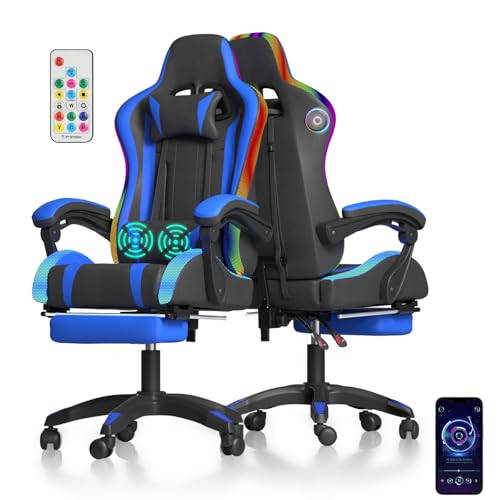Gaming Chair with Speakers and Massage Computer...