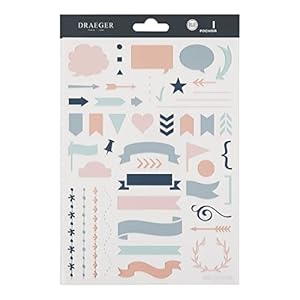 D.I.Y with Toga LR002 Pochoir Bannières Bullet Journal Plastique Transparent 15 x 21 x 0,2 cm