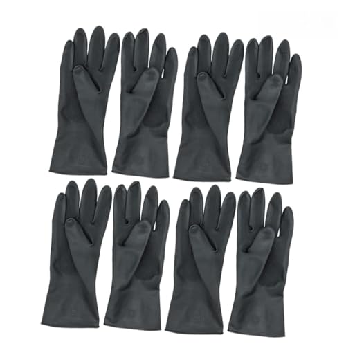 HAPINARY Rubber Gloves for Hairdressing 4 Pairs Salon Gloves Waterproof for Men for Home Use