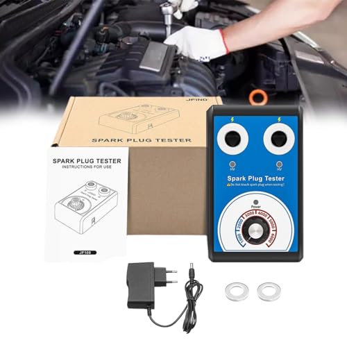 RJSQAQE Tester per candela con due fori, tester per bobina di accensione per motori auto con due fori, strumento per test radio auto, strumento per la distanza delle candele con frequenza di lavoro