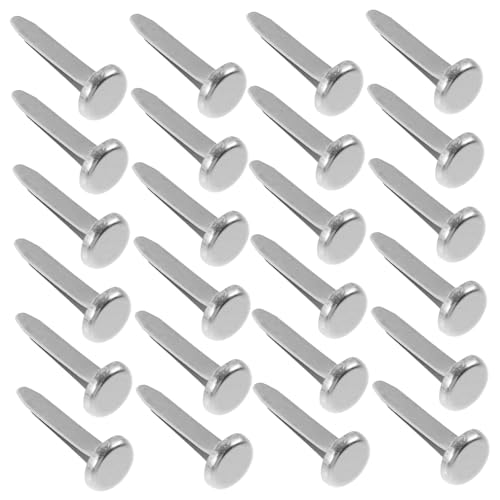 ERINGOGO 50pcs Metal Paper Fasteners Double Foot Spikes Decorative Nails for DIY Crafts