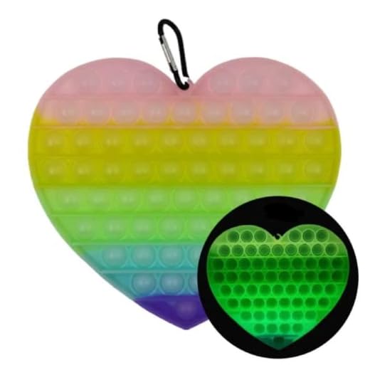 Pop It Big Size Coração Brilha no Escuro Fidget Toy Brinquedo Antistress Bolha Mundo Xpress…