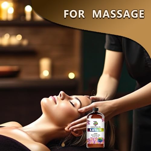 Image of Lotus Essential Oil for Diffuser Massage Cleaning Lotus Oil 16 fl oz