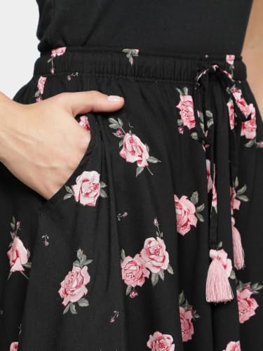 Image of B STORIES Women's Viscose Printed Lounge Culotte Shorts (Pack of 2)