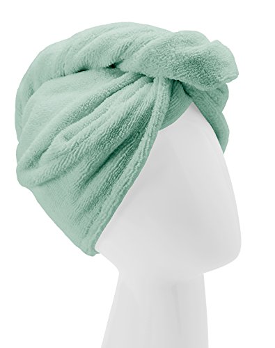 Turbie Twist Microfiber Hair Towel Wrap [Single Pack] – The Original Microfiber Hair Wrap As Seen On TV! Available in Pink, Blue, Purple and Aqua Hair Turban Towel Wraps (Aqua)