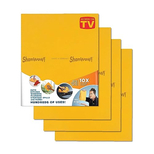 ShamWow The Original Super Absorbent Multi-Purpose Cleaning Shammy Chamois Towel Cloth - Holds 10X. 