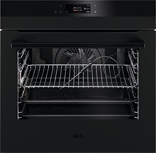 AEG BPK742280T (944188651) Einbaubackofen/SenseCook mit Kerntemperatursensor/Pyrolyse – Selbstreinigung/Kerntemperatursensor/SoftClosing/Touch-Bedienung/Grillfunktion/Display mit Uhr/A++ / Matt Black