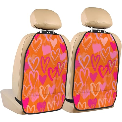 Protectores de asiento de coche contra el barro y arañazos con diseño original de corazones