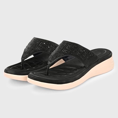 Image of Centrino Women's Sandals | Stylish Slip-On Sandals|Elegant & Trendy Design | Slippers /Flip-Flops|Fashionable Casual & Stylish|Lightweight & Breathable|Outdoor Casual Chappals for Ladies & Girls(9320)