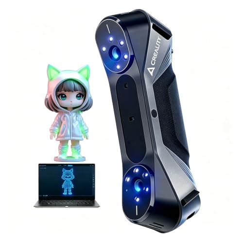Creality Raptor 3D Scanner for 3D Printing – 7-Blue-Laser High-Speed Scanning, 0.02mm Precision, Up to 60fps & 24-Bit Fu
