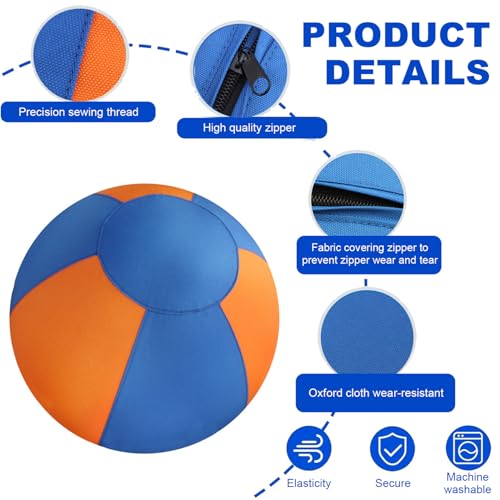 Hüteball für Hunde, 45, 7 cm großer PVC-Hüteball mit Polyester-Überzug mit Reißverschluss, kratzfest, interaktives Mehrzweckspielzeug für Pferde und Schafe, Hundeball, Hundespielzeug, Ball für Hun