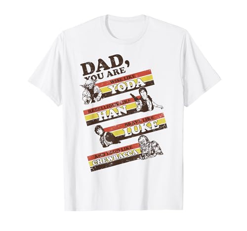 T-shirt Star Wars Dad portraits retro avec finitions soignées