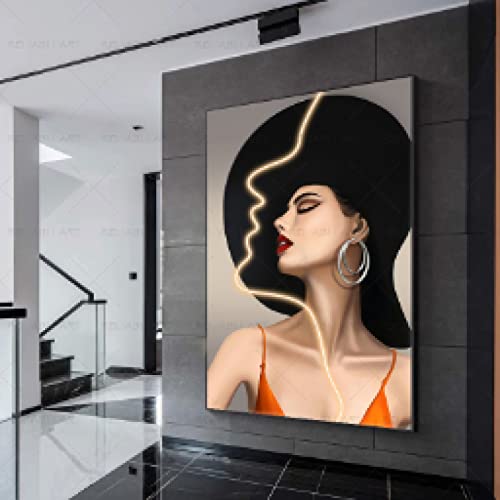 Póster de mujer nórdico dsdsgog solución para paredes vacías lienzo pop art