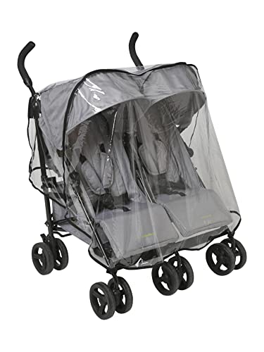 VERTBAUDETHabillage pluie universel pour poussette double côte à côtetransparentTU