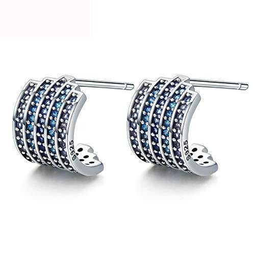 Boucles d'oreilles bleu exquis en argent pour sublimer vos soirées