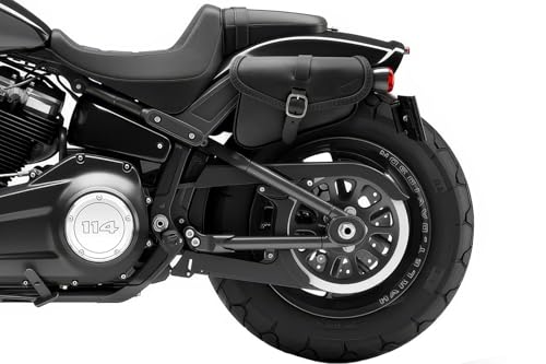 COMPATIBILITÀ: Il kit d'installazione fornito con la borsa, è specifico per modelli Harley Davidson Fat Bob 2018-2024, Slim 2018-2021, Softail Standard 2020-2024, Low Rider 2018-2020, Low Rider S 2020-2021 | 2022-2024 | 2025-2026, Street Bob 2018-2024 | 2025-2026
