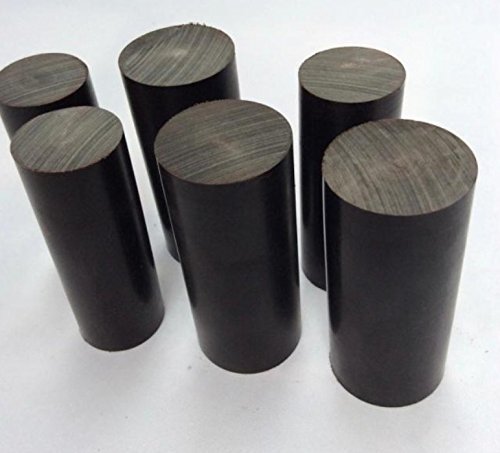 Tiger 5pcs Varied Size and Colour Water Buffalo/Yak Horn Rod Roll Blanks (Black, 3.6x6.0)