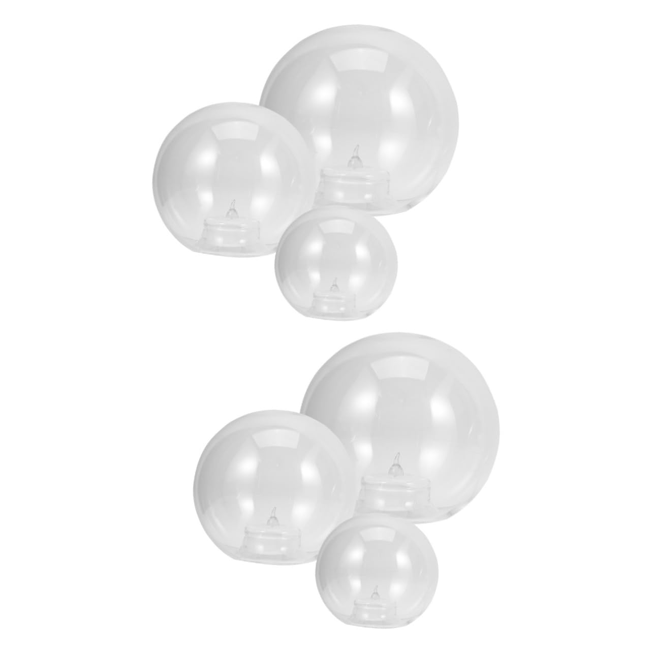 Bougie chandelle LED et cierge LED noir ornement de table en verre