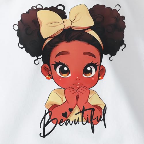 Image of Tween Girl's Letter Print Top + Jogger Pants 2 Piece Casual Outfit Set Kids Fall Clothing, Sizes 6-14 Years