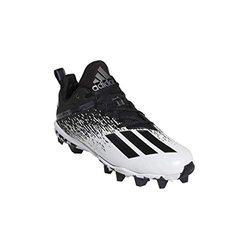 Adidas Mens Adizero Spark Mid Football Shoe, Black/Black/White, 13 Us #TOP6