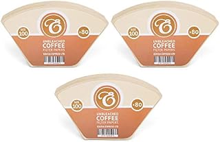 240 Size 100 Coffee Filter Paper Cones, Unbleached for Melitta Aromaboy by EDESIA ESPRESS