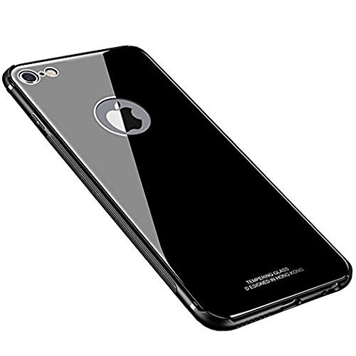 Premium High Quality Luxury Bumper Mirror Glass Back Cover for Apple iPhone 7 Black Amazon