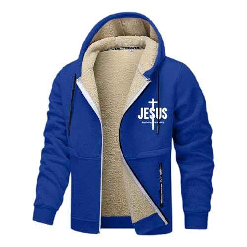 Sweat à capuche homme pour l'extérieur veste zippée polaire doublée hiver