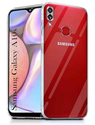 Image of Jkobi Back Cover for Samsung Galaxy A10s (Silicone Clear Shockproof Case with Camera Protection | Soft and Flexible | Transparent)
